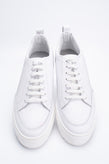 RRP€209 TSD12 Leather Sneakers US10 UK9 EU43 White Flat Flatform Made in Italy gallery photo number 3