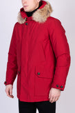 RRP€710 WOOLRICH Down Parka Jacket Size US XS EU S Red TEFLON Coyote Fur Zip gallery photo number 3