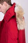 RRP€710 WOOLRICH Down Parka Jacket Size US XS EU S Red TEFLON Coyote Fur Zip gallery photo number 7