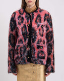 RRP €3450 DOLCE & GABBANA Coat IT44 US8 M Mohair Angora & Wool Blend Leo Print gallery photo number 5