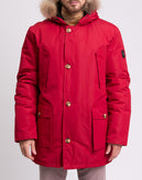 RRP€560 ROBERTO CAVALLI Parka Jacket Size 3XL Padded Red Raccoon Fur Trim Hooded gallery photo number 4