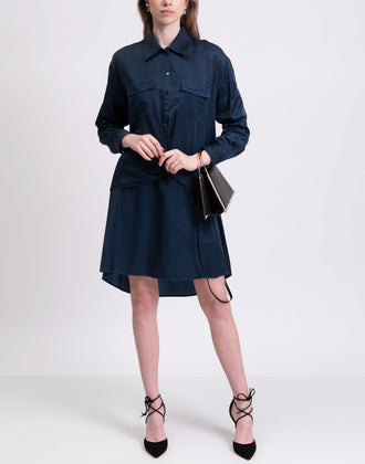 RRP€350 HER SHIRT HER DRESS Mini Short Dress Size S Buttoned Cuffs Made in Italy gallery photo number 3