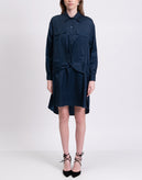 RRP€350 HER SHIRT HER DRESS Mini Short Dress Size S Buttoned Cuffs Made in Italy gallery photo number 5