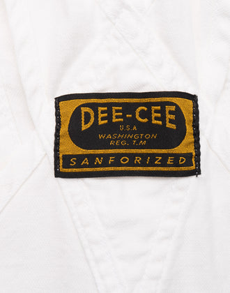 RRP €330 WASHINGTON DEE-CEE Denim Dungarees W26 Ivory Logo Loose Made in Italy gallery photo number 6