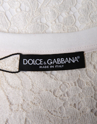 RRP€1035 DOLCE & GABBANA Top IT40 US4 UK8 XS Lace Back Mary Print Rhinestones gallery photo number 10