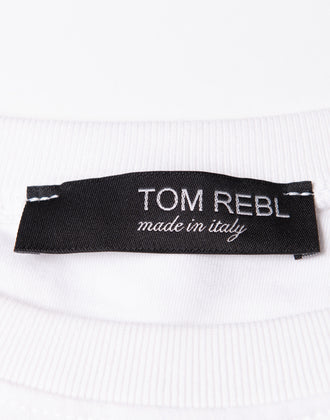 RRP €185 TOM REBL x PERRY COLANTE White Sweatshirt Size S Pullover Crew Neck gallery photo number 10