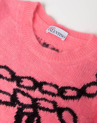 RRP€465 RED VALENTINO Pullover Jumper Size XS Cashmere Angora & Wool Blend Pink gallery photo number 8