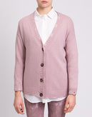 RRP€159 EMMA & GAIA Cardigan IT46 US10 UK14 XL Cashmere Angora & Wool Blend Pink gallery photo number 4