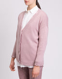 RRP€159 EMMA & GAIA Cardigan IT46 US10 UK14 XL Cashmere Angora & Wool Blend Pink gallery photo number 5