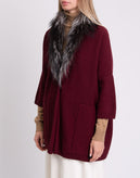 RRP €952 FABIANA FILIPPI Cashmere Silk & Wool Cardigan IT42 US6 S Fox Fur Trim gallery photo number 6