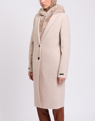 RRP€2270 PESERICO 3in1 Cashmere & Wool Coat IT42 US6 M HANDMADE Rabbit Fur Gilet gallery photo number 3