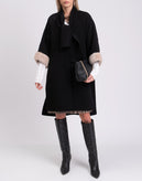 RRP€3900 FENDI ROMA 100% Cashmere Cape Coat IT38 US2 UK6 XS-S Mink Fur Scarf gallery photo number 1