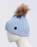 RRP€220 BOGNER Beanie Cap One Size Wool Blend Detachable Raccoon Fur Pom Pom gallery photo number 3