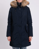 RRP€368 MUSEUM THE ORIGINAL Down Jacket IT46 US10 UK14 XL Blue Hooded Logo gallery photo number 5