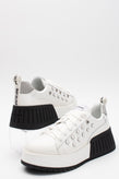 RRP€367 RUCOLINE Leather Sneakers US6 UK3 EU36 White Logo Glitter Beads gallery photo number 1