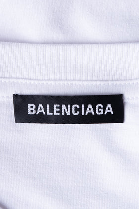 RRP€390 BALENCIAGA Oversized T-Shirt Top Size M Logo Crew Neck Made in Portugal gallery photo number 8