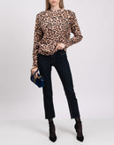 RRP€615 BLUMARINE Jumper IT40 US4 UK8 S Angora & Wool Blend Studded Logo Leopard gallery photo number 2