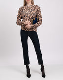 RRP€615 BLUMARINE Jumper IT40 US4 UK8 S Angora & Wool Blend Studded Logo Leopard gallery photo number 3