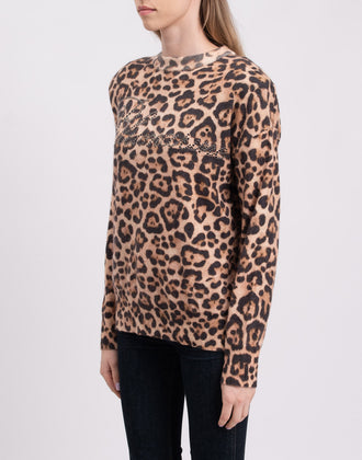 RRP€615 BLUMARINE Jumper IT40 US4 UK8 S Angora & Wool Blend Studded Logo Leopard gallery photo number 6