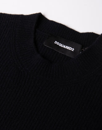 RRP€815 DSQUARED2 Jumper Dress Size XS Angora & Wool Blend Ribbed Crew Neck gallery photo number 8