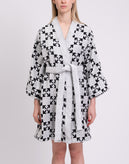 RRP €430 OFF-WHITE HOME Terry Bath Robe & Large Towel Set Size L-XL Arrow Logo gallery photo number 6