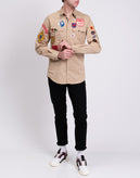 RRP€710 DSQUARED2 Military Shirt IT50 US40 L Patched Logo Brooch Made in Italy gallery photo number 2