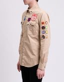 RRP€710 DSQUARED2 Military Shirt IT50 US40 L Patched Logo Brooch Made in Italy gallery photo number 6