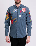 RRP€645 DSQUARED2 Shirt IT46 US36 S Scout Patches Long Sleeve Made in Italy gallery photo number 5