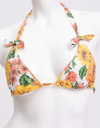 RRP€250 ZIMMERMANN Bikini Triangle Top US6-8 AU2 M Floral Pattern Halerneck gallery photo number 3