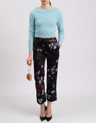 RRP€190 SEMICOUTURE Cropped Jumper Size XL Angora Wool Blend Made in Italy gallery photo number 1