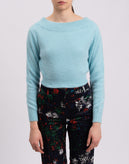 RRP€190 SEMICOUTURE Cropped Jumper Size XL Angora Wool Blend Made in Italy gallery photo number 4