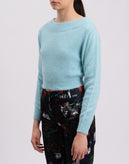 RRP€190 SEMICOUTURE Cropped Jumper Size XL Angora Wool Blend Made in Italy gallery photo number 5