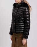 RRP €284 LIU JO Down Quilted Jacket IT40 US4 UK8 S Raccoon Fur Trim Hooded gallery photo number 5