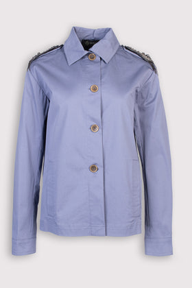 RRP€1554 MR & MRS ITALY Jacket Size S Embellished Shoulder Tab Made in Italy gallery photo number 1