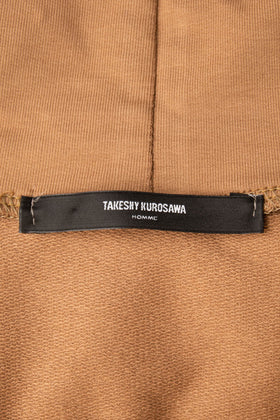 RRP€130 TAKESHY KUROSAWA Full Zip Hoodie Size XL Beige Coated Logo Made in Italy gallery photo number 10