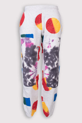 RRP €526 CHINATOWN MARKET Jogger Trousers Size L Fleece Inside Paint Splatter