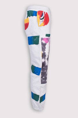 RRP €526 CHINATOWN MARKET Jogger Trousers Size L Fleece Inside Paint Splatter