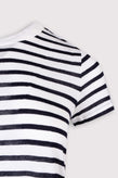 RRP €137 T By ALEXANDER WANG Slub Yarn T-Shirt Top Size L Linen Blend Striped gallery photo number 5