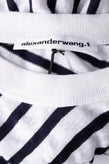 RRP €137 T By ALEXANDER WANG Slub Yarn T-Shirt Top Size L Linen Blend Striped gallery photo number 6