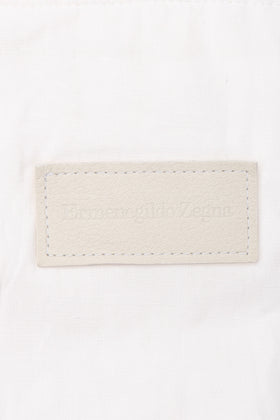 RRP €1269 ERMENEGILDO ZEGNA Linen Shirt Jacket IT56 US46 XL White Collared gallery photo number 7