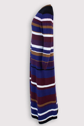 RRP€524 CHINTI & PARKER x COLLAGERIE Cashmere & Wool Jumper Dress Size M Striped gallery photo number 2