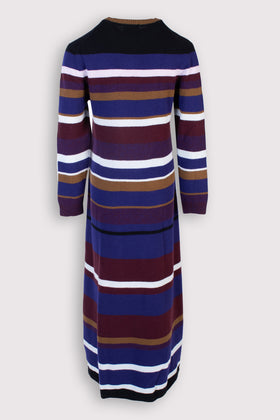 RRP€524 CHINTI & PARKER x COLLAGERIE Cashmere & Wool Jumper Dress Size M Striped gallery photo number 3
