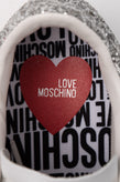 RRP€125 LOVE MOSCHINO Leather Sneakers US8 UK5 EU38 Logo Glitter Lace Up gallery photo number 7
