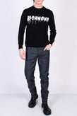 RRP€250 JOHN RICHMOND Jumper Size XXL Wool Blend Medium Knit Ribbed Edges gallery photo number 1