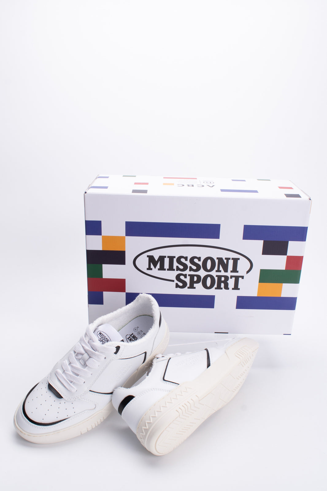 RRP€370 MISSONI SPORT Sneakers US8.5 EU42 UK8 Logo Perforated Low Top gallery main photo