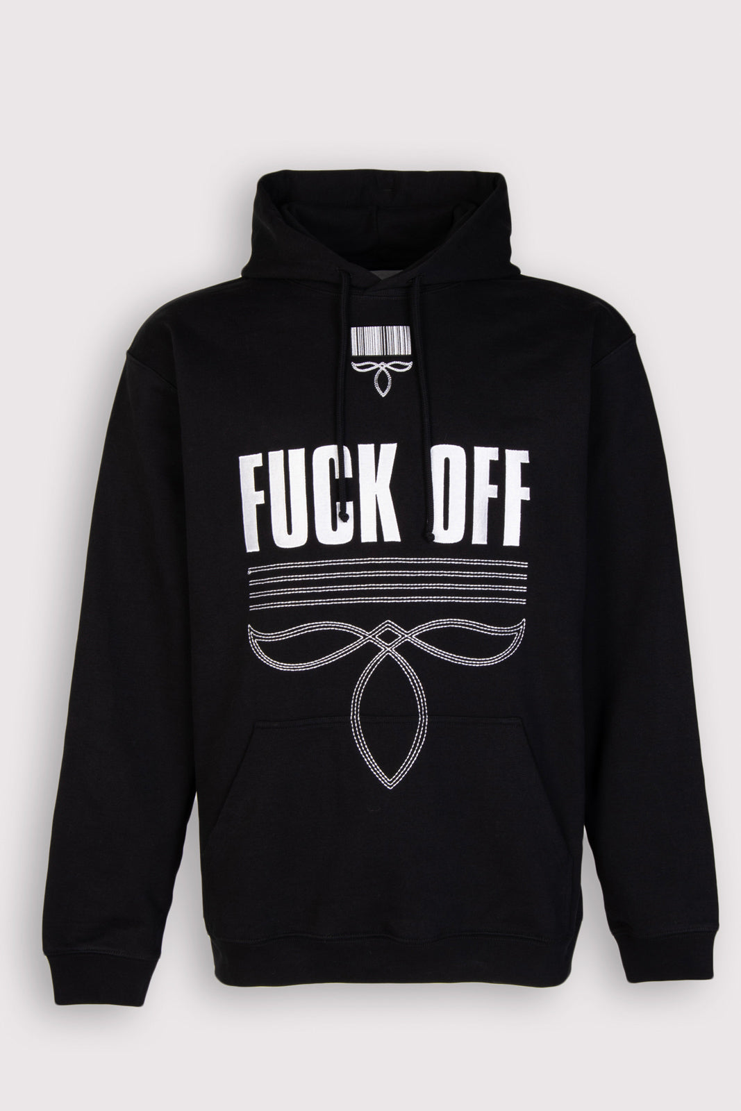 RRP €750 VTMNTS Barcode Hoodie Size S Oversized Embroidered Offensive Word gallery main photo
