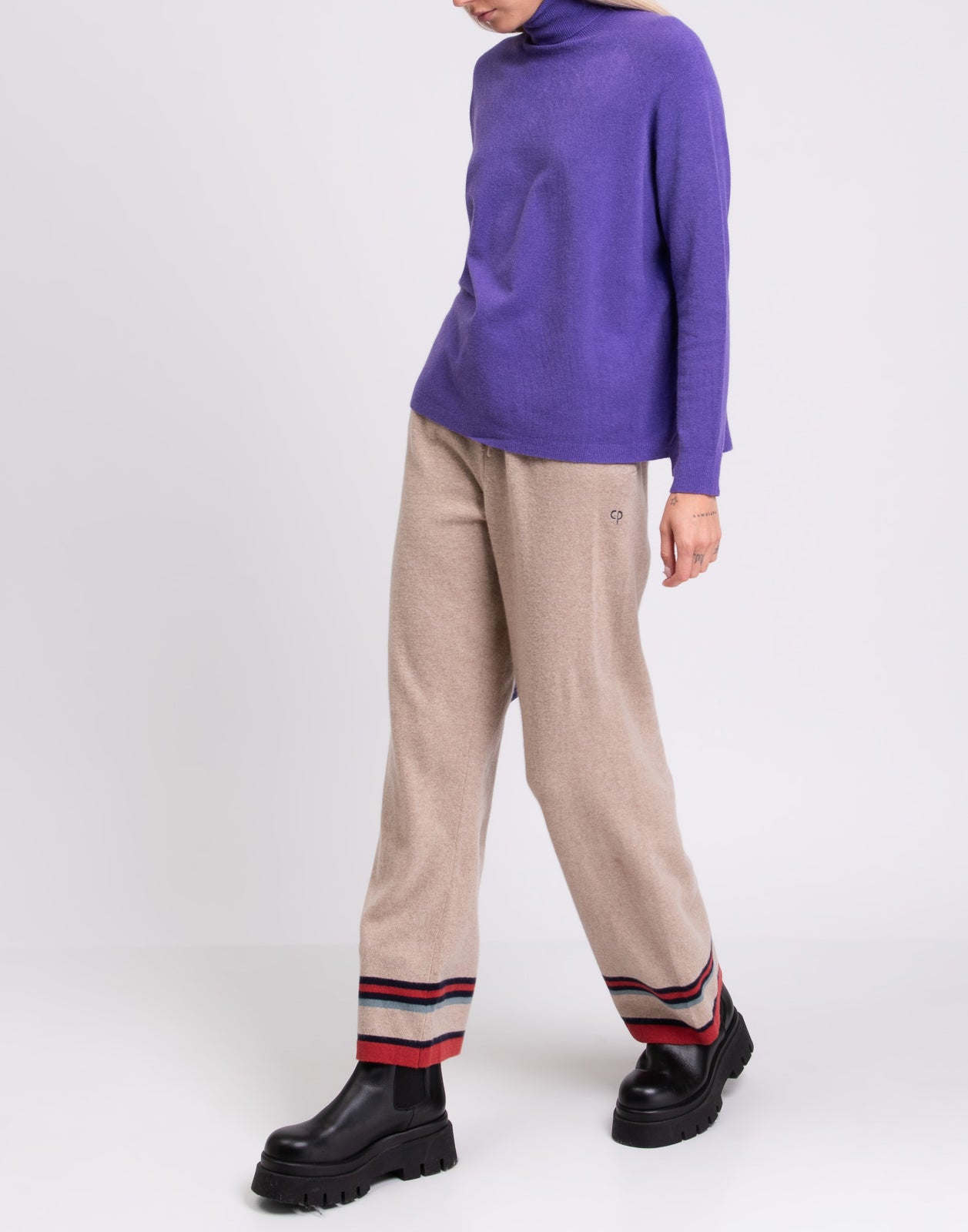 RRP€320 CHINTI & PARKER x COLLAGERIE Cashmere & Wool Trousers L LIMITED EDITION gallery main photo