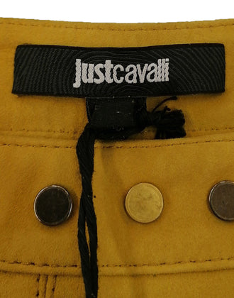RRP €243 JUST CAVALLI Suede Leather Shorts IT40 US4 UK8 S Fully Lined Studded gallery photo number 5