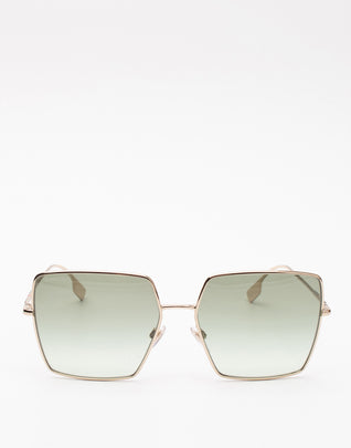 RRP€319 BURBERRY Daphne 3133 Geometric Sunglasses Gradient Lenses Made in Italy
