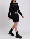 RRP€285 LOVE MOSCHINO Short Sweatshirt Dress IT40 US4 UK8 S Embellished Logo gallery photo number 3